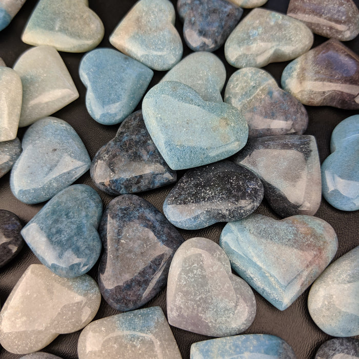 Blue Quartz Hearts, Dyed