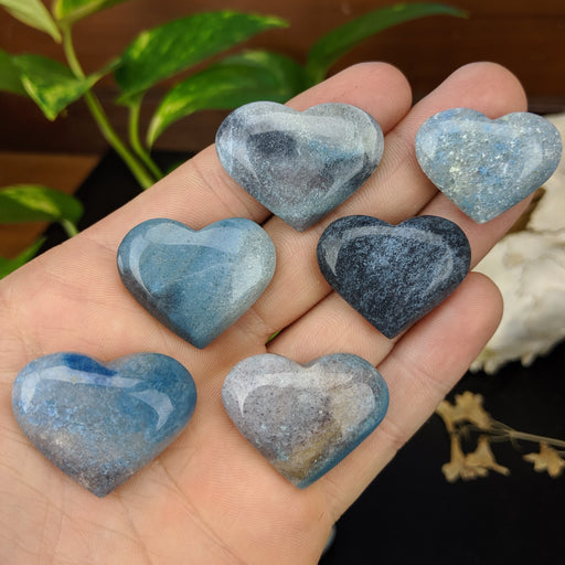 Blue Quartz Hearts, Dyed