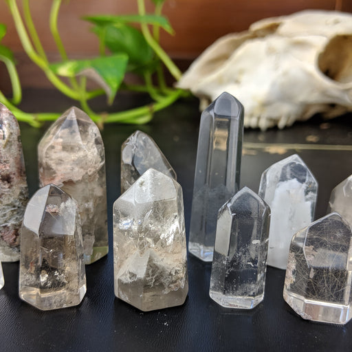 Quartz Polished Points with Inclusions