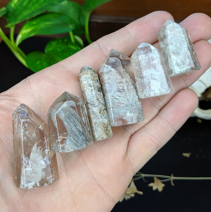 Quartz Polished Points with Inclusions