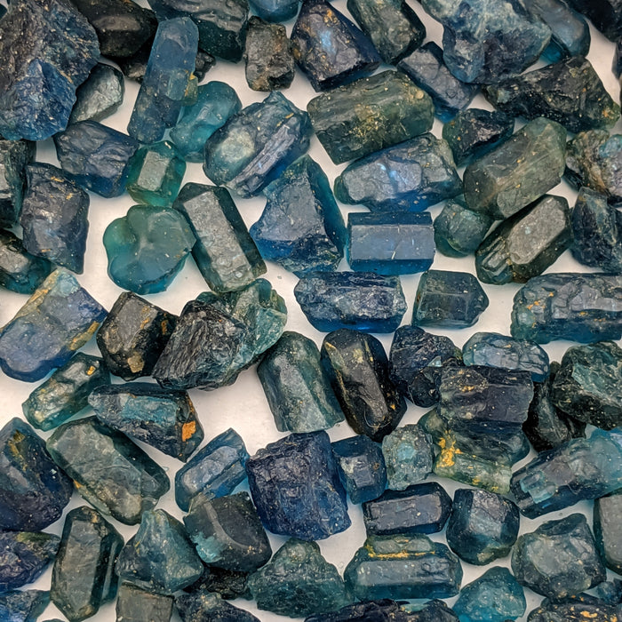 Blue Apatite Crystals, Brazil 25 gram set (approximately 60-70 pieces)