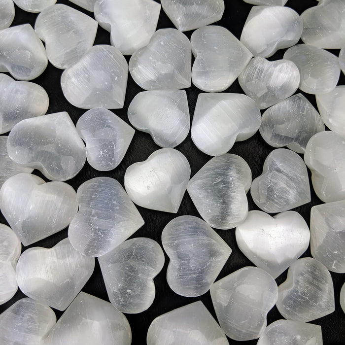 Selenite Hearts