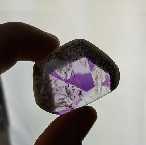 Amethyst Trigonal Crystal Slices