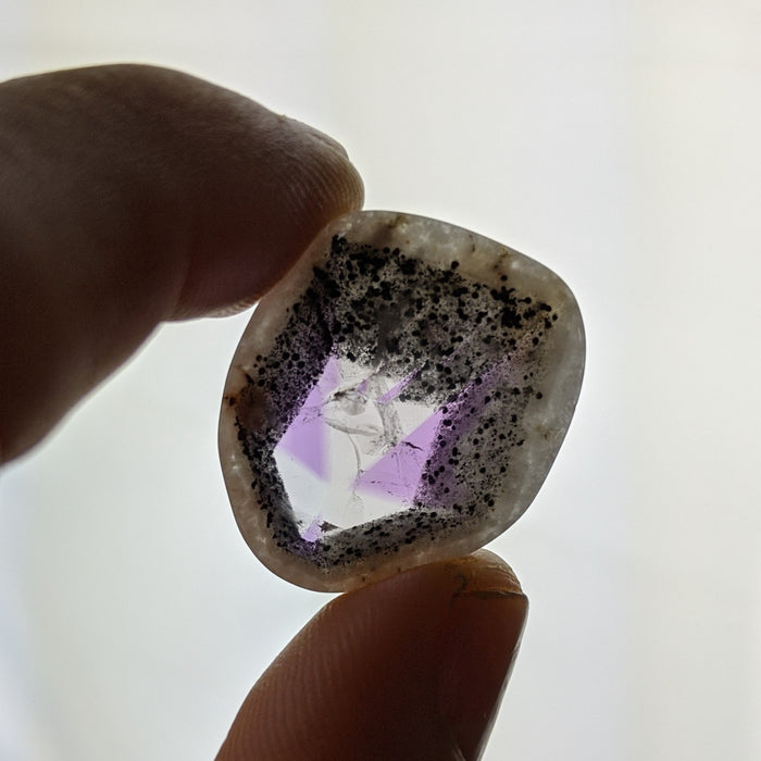 Amethyst Trigonal Crystal Slices