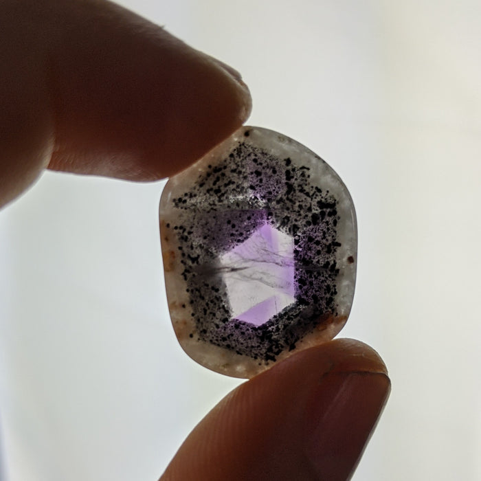 Amethyst Trigonal Crystal Slices