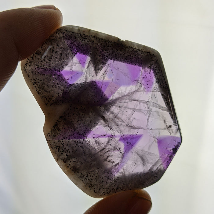 Amethyst Trigonal Crystal Slices