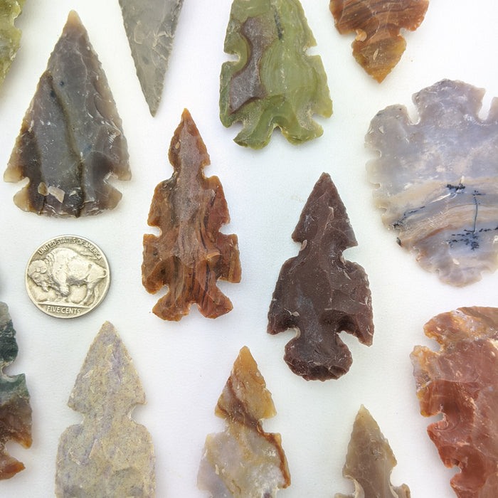 Agate and Jasper Fancy Arrowheads