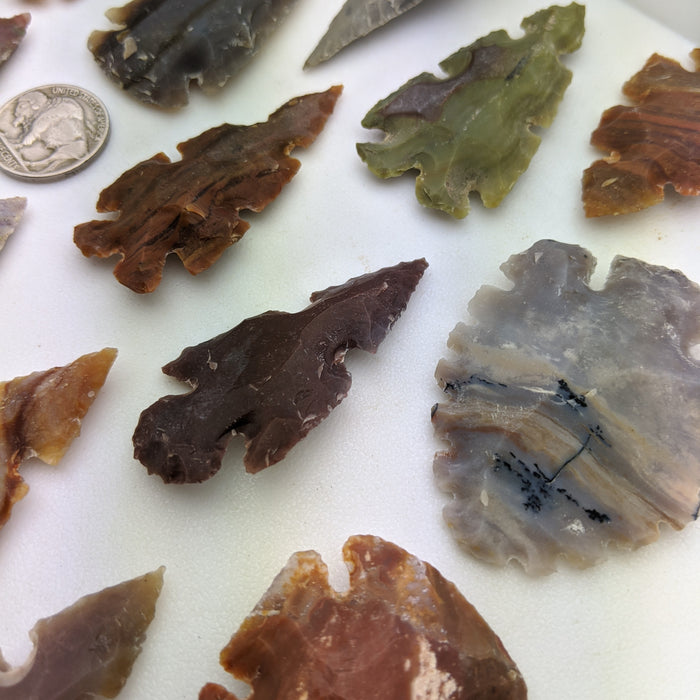 Agate and Jasper Fancy Arrowheads