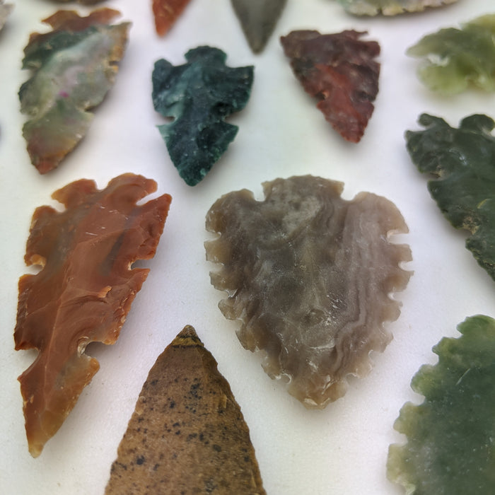 Agate and Jasper Fancy Arrowheads