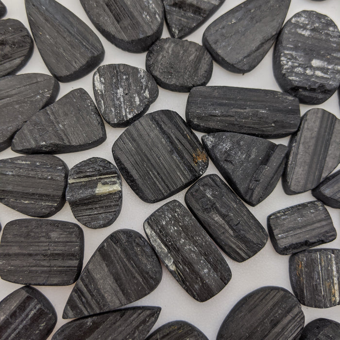 Black Tourmaline Druzy Cabochons