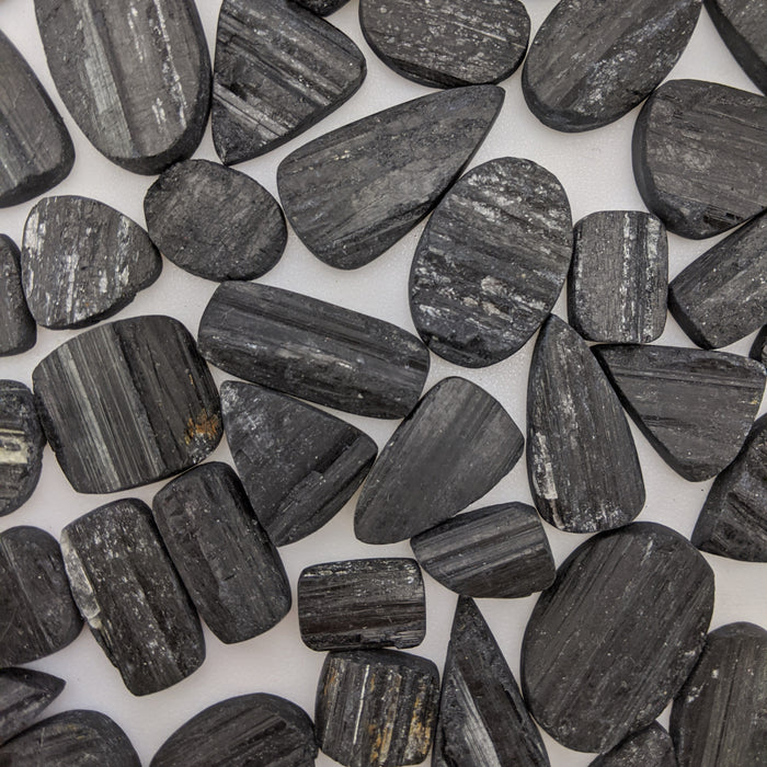 Black Tourmaline Druzy Cabochons