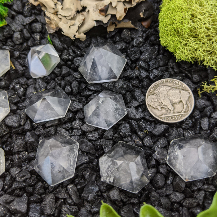 Clear Quartz Polished Hexagon Points