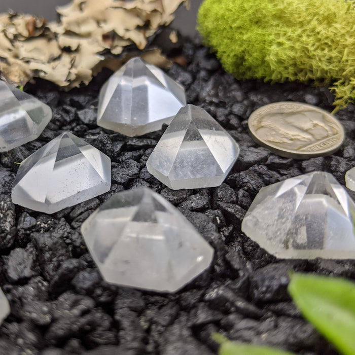 Clear Quartz Polished Hexagon Points