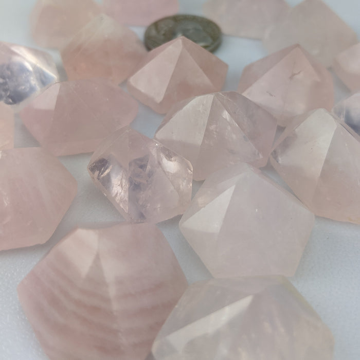 Rose Quartz Polished Hexagon Points