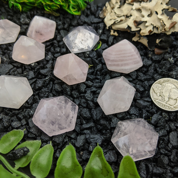 Rose Quartz Polished Hexagon Points