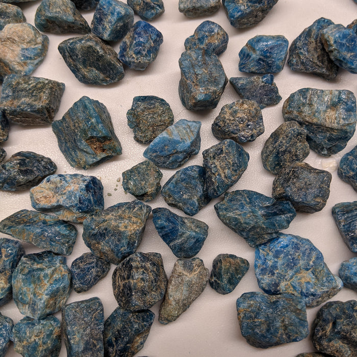 Blue Apatite Crystals Raw Pieces