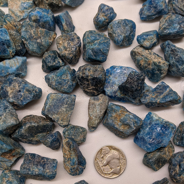 Blue Apatite Crystals Raw Pieces