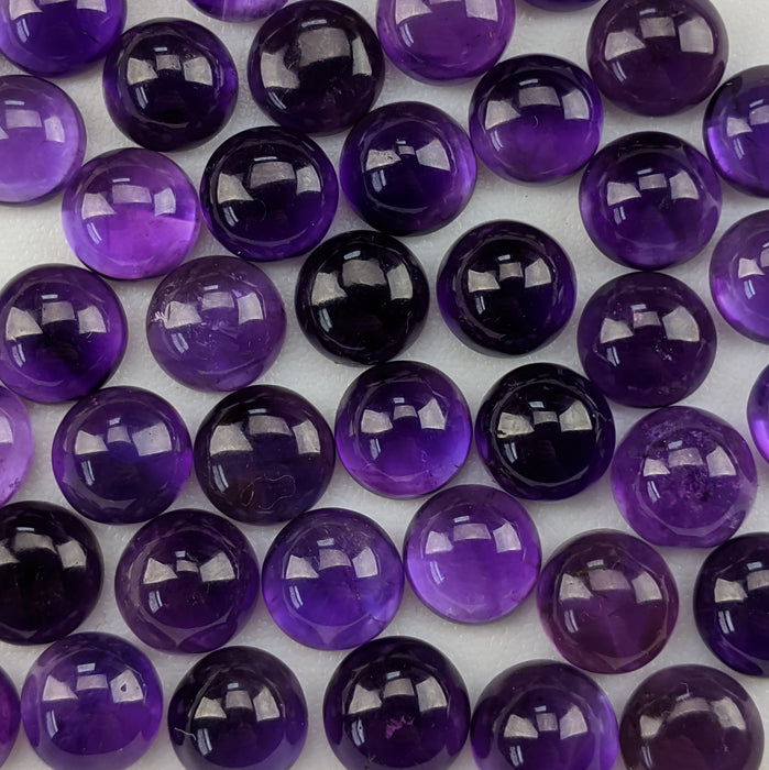 Amethyst Round Cabochons, 12mm