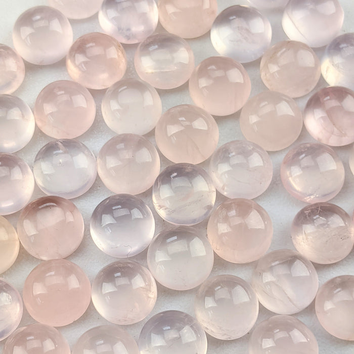 Rose Quartz Round Cabochons, 12mm