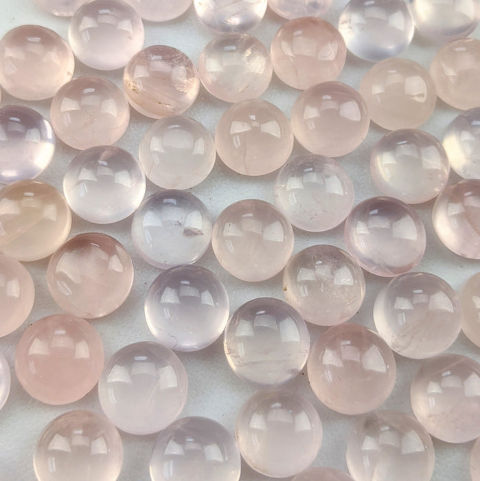 Rose Quartz Round Cabochons, 12mm