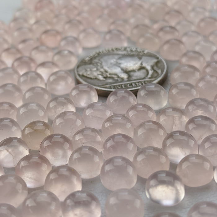 Rose Quartz Round Cabochons, 6mm