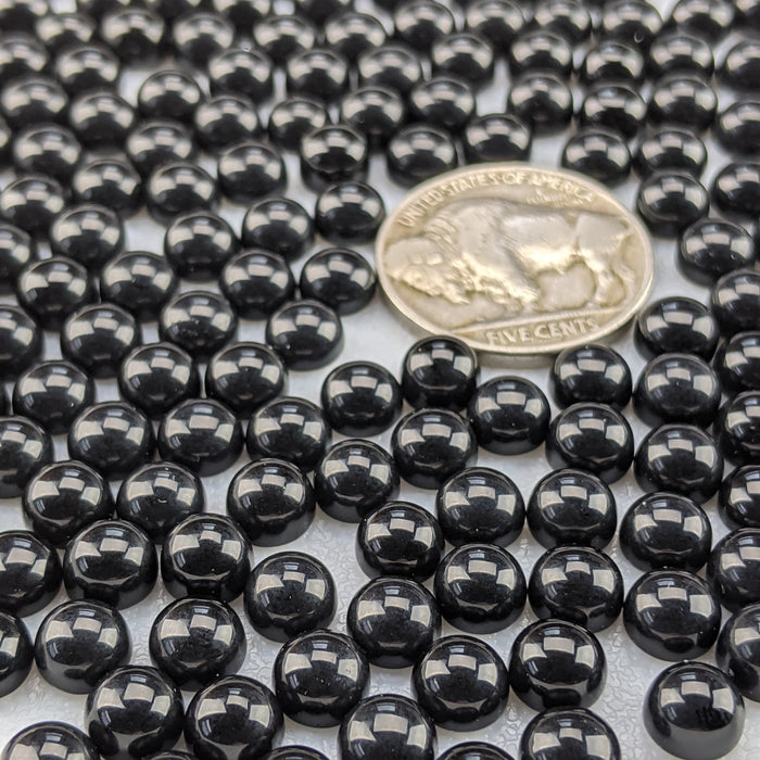 Black Onyx Round Cabochons, 6mm 🖤✨