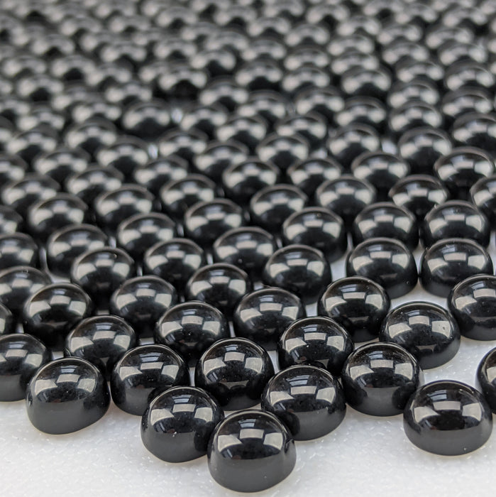 Black Onyx Round Cabochons, 6mm 🖤✨