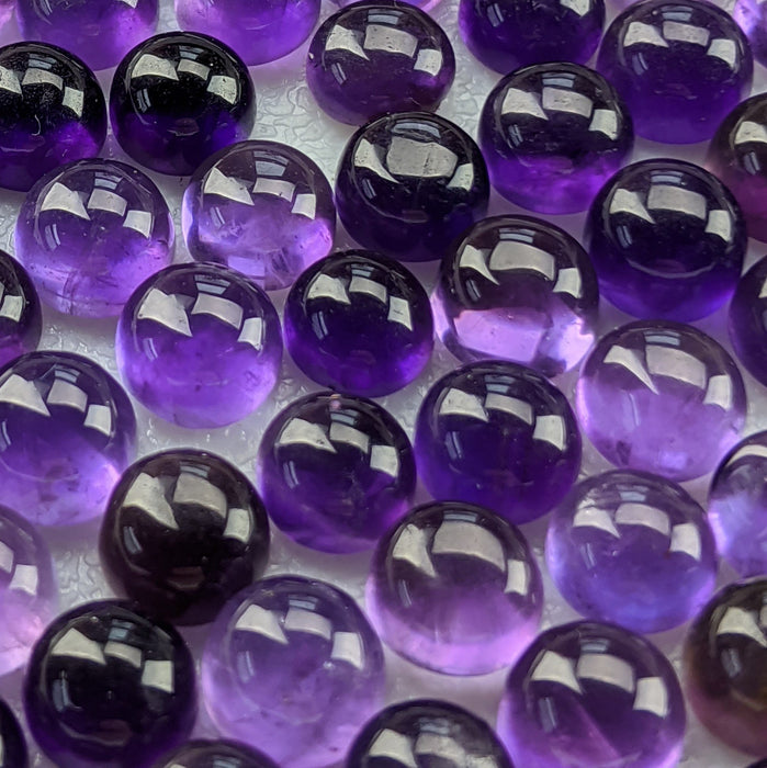 Amethyst Round Cabochons, 6mm