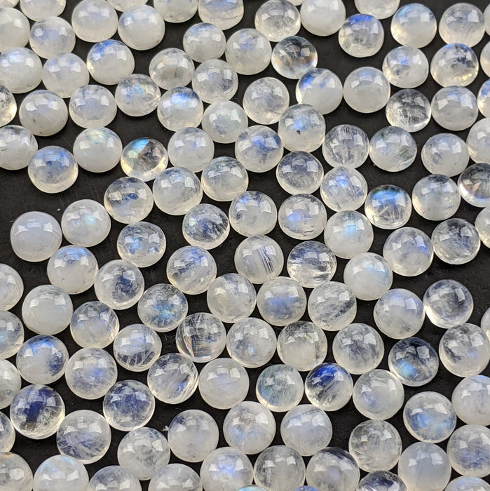 Moonstone Round Cabochons, 6mm