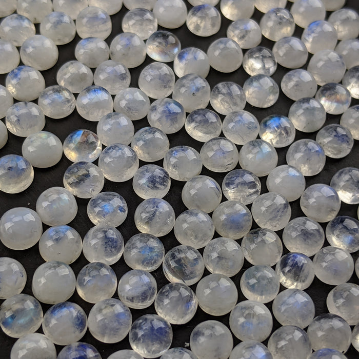 Moonstone Round Cabochons, 6mm