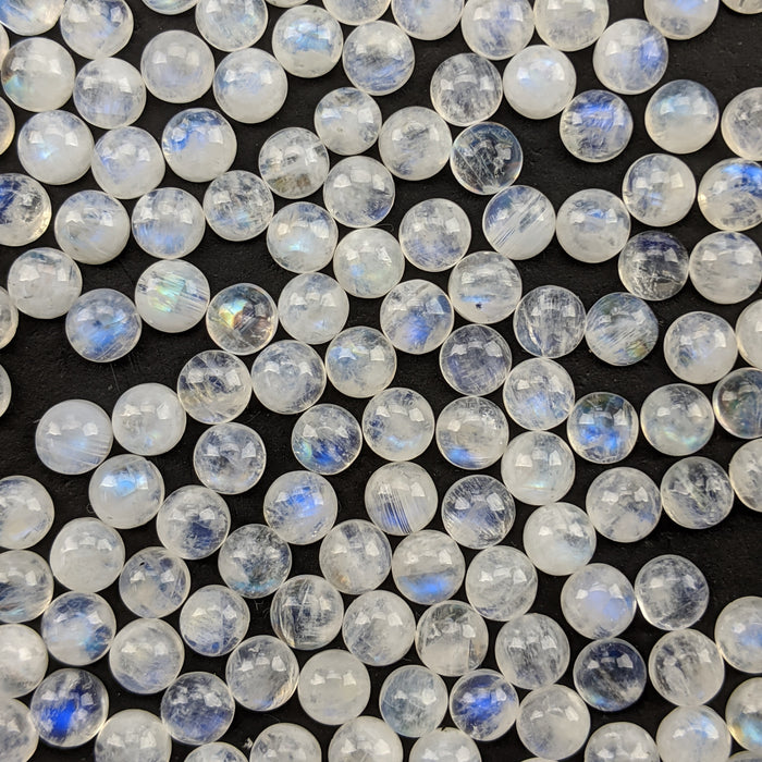 Moonstone Round Cabochons, 6mm