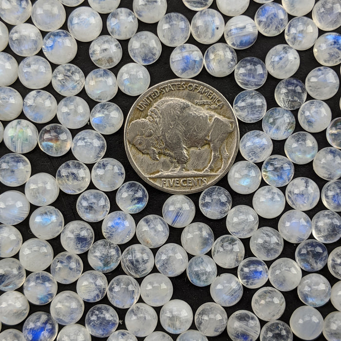 Moonstone Round Cabochons, 6mm