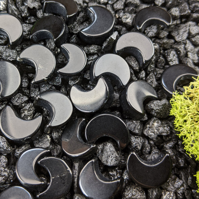 Mini Obsidian Crescent Moons