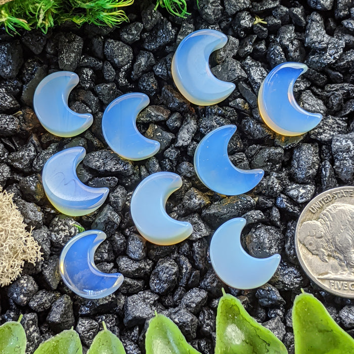 Mini Opalite Crescent Moons