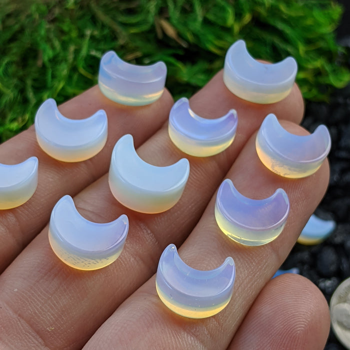 Mini Opalite Crescent Moons