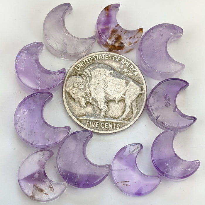 Mini Brazilian Amethyst Crescent Moons