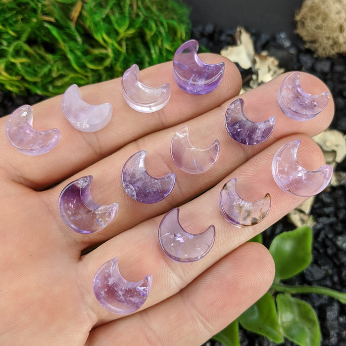 Mini Brazilian Amethyst Crescent Moons