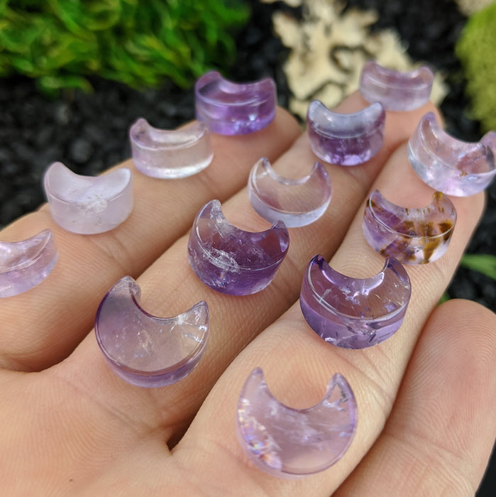 Mini Brazilian Amethyst Crescent Moons