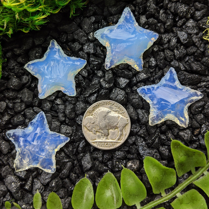 Opalite Knapped Stars