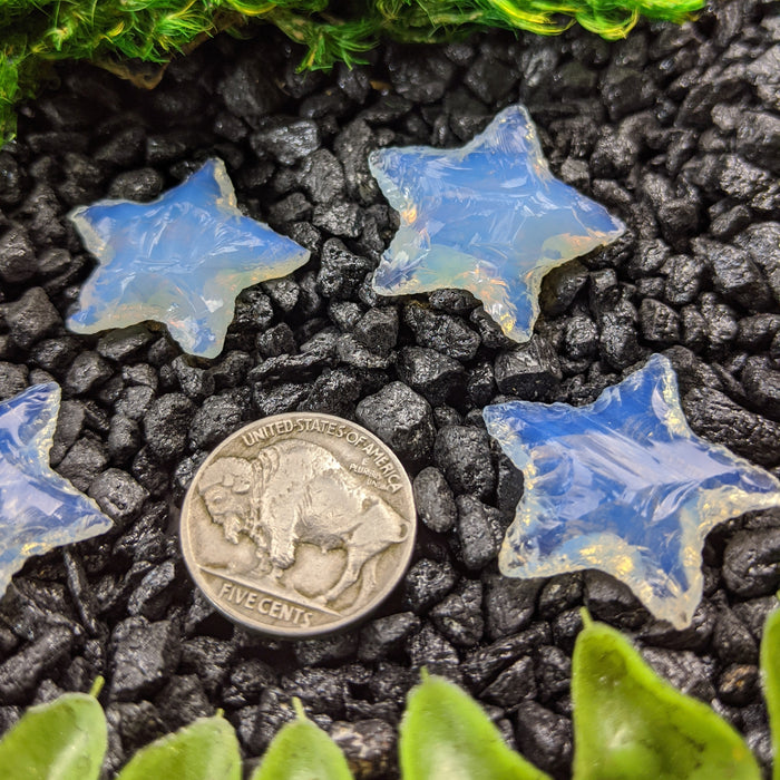 Opalite Knapped Stars