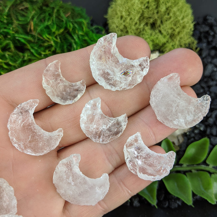 Quartz Knapped Crescent Moons