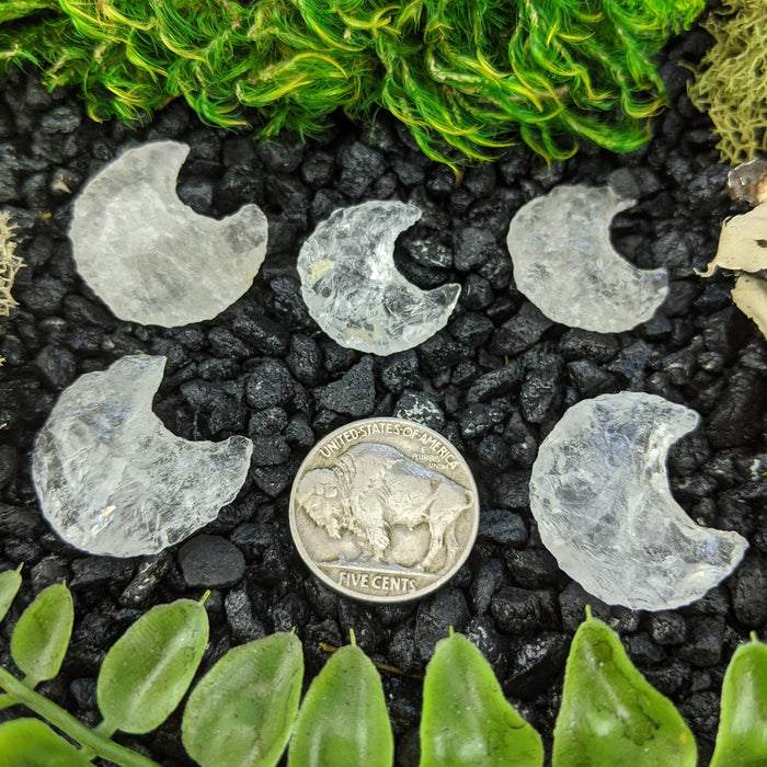 Quartz Knapped Crescent Moons