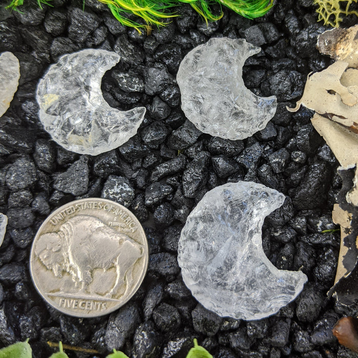 Quartz Knapped Crescent Moons