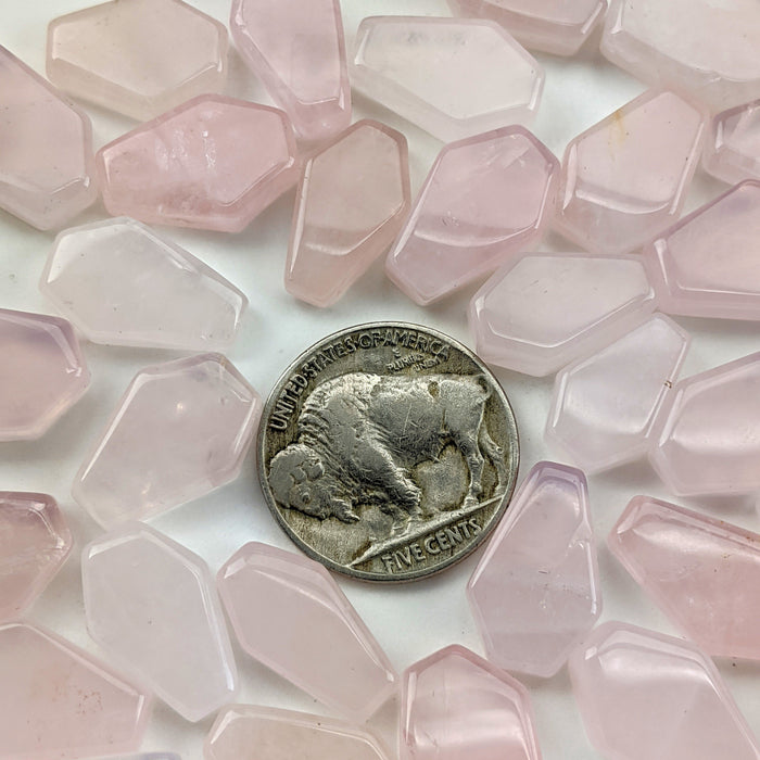 Mini Brazilian Rose Quartz Coffins