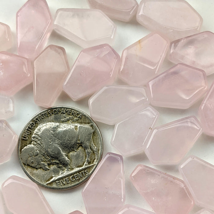 Mini Brazilian Rose Quartz Coffins