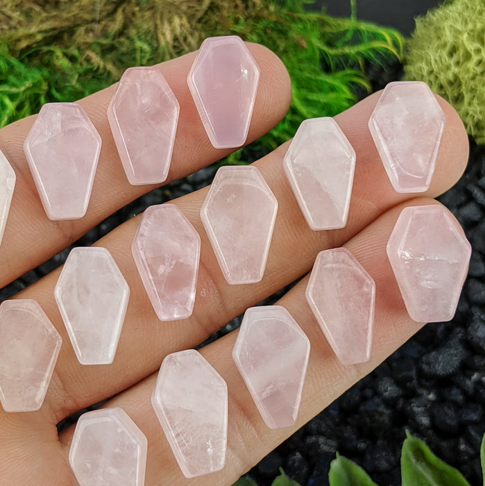 Mini Brazilian Rose Quartz Coffins