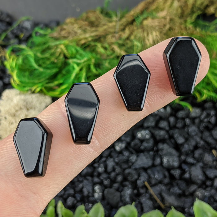 Mini Brazilian Black Obsidian Coffins