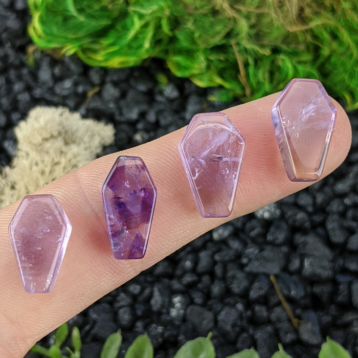 Mini Brazilian Amethyst Coffins