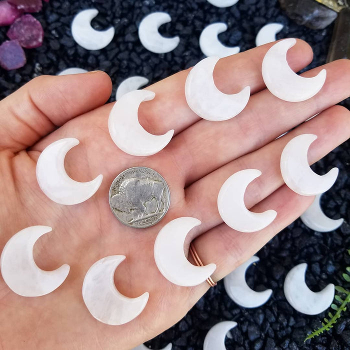 White Quartz Crescent Moons