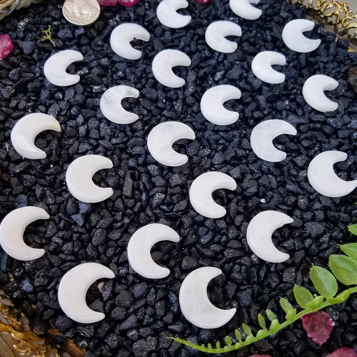 White Quartz Crescent Moons